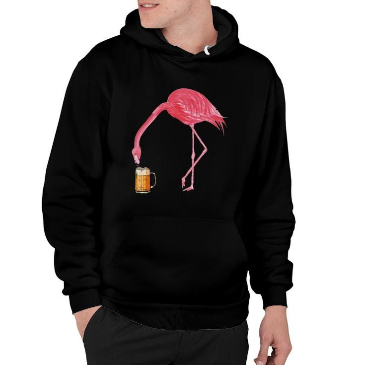 Flamingo Drinking Beer Hoodie