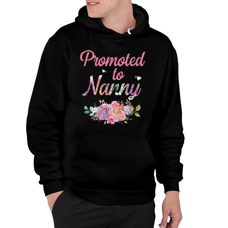 Flower Promoted To Nanny Est 2022  Hoodie