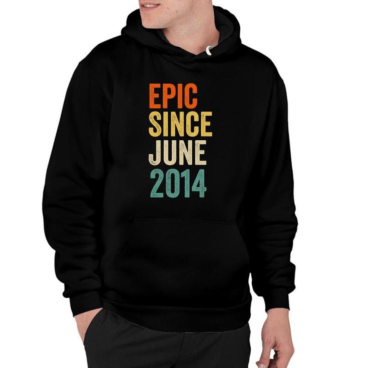 Fun Epic Since June 2014, 7Th Birthday Gift 7 Years Old Hoodie