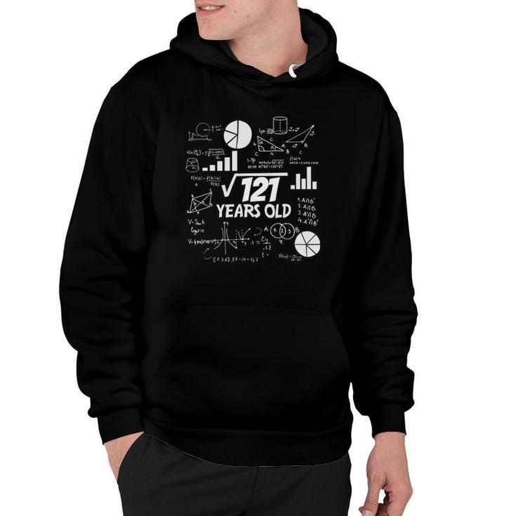 Funny 11 Years Old Pi Math Square Root Of 121 11Th Birthday Hoodie