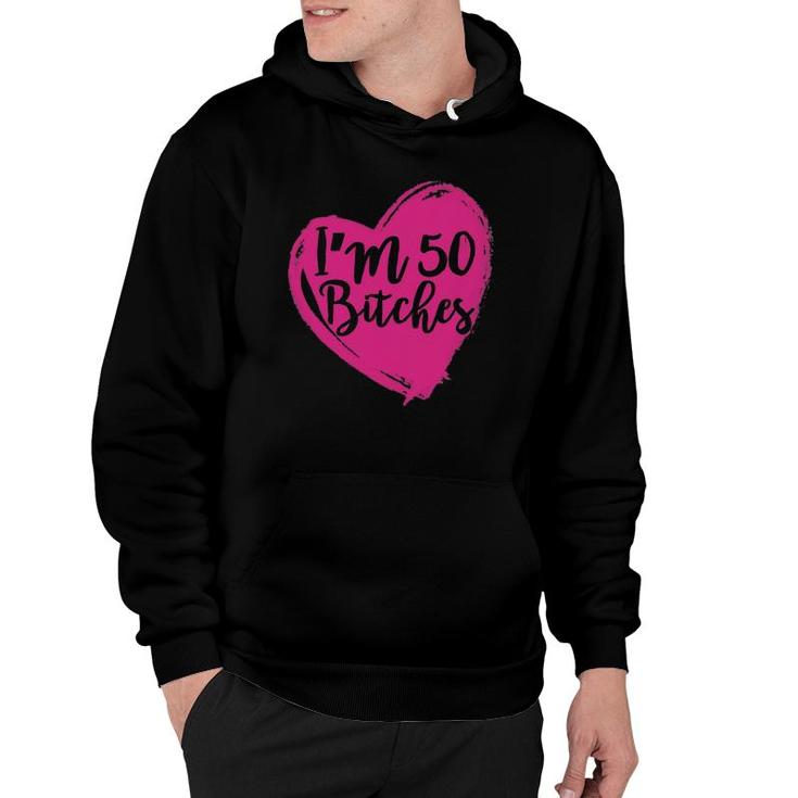 Funny 50Th Birthday I'm 50 Pink Heart Hoodie