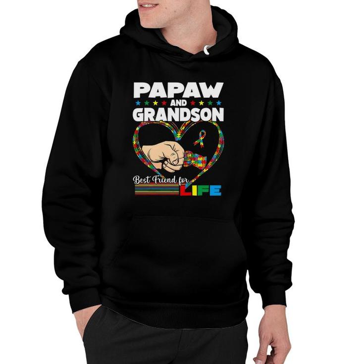 Funny Autism Awareness Papaw Grandson Best Friend For Life Hoodie