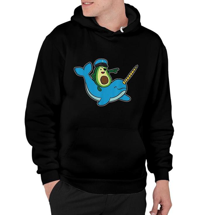 Funny Captain Avocado Narwhal Hoodie