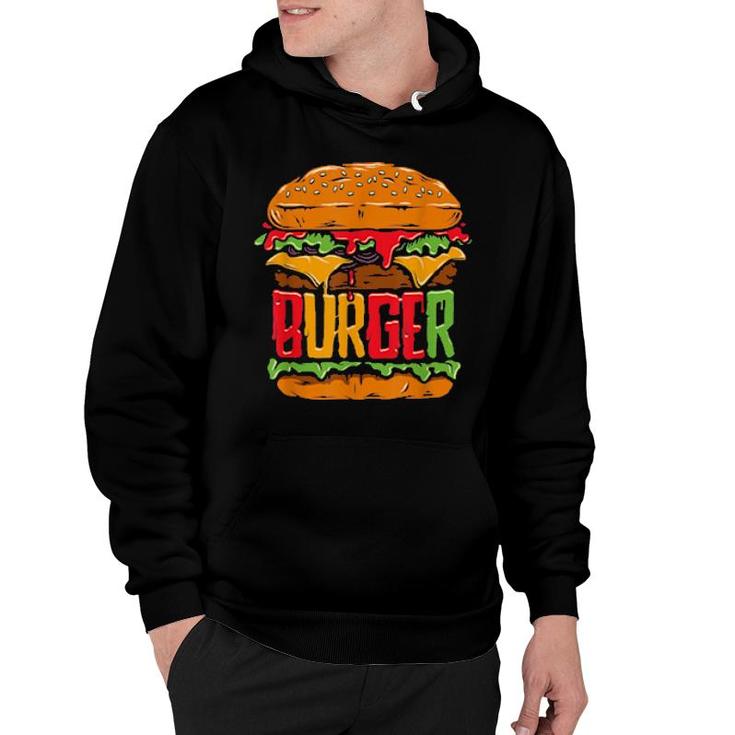 Funny Cheeseburger Hamburger  Design Burger  Hoodie