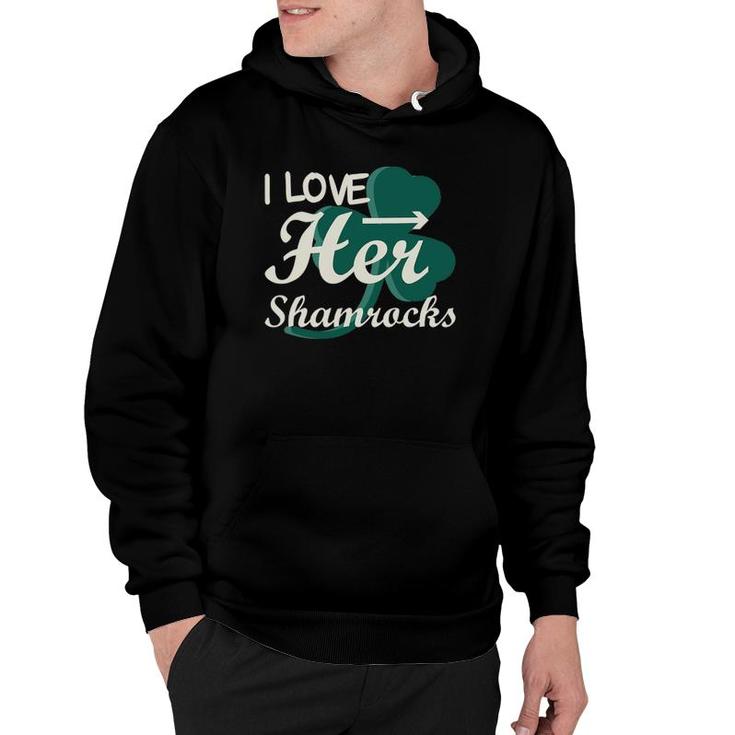 Funny Couples St Patty's Day I Love His Leprechaun Design Hoodie