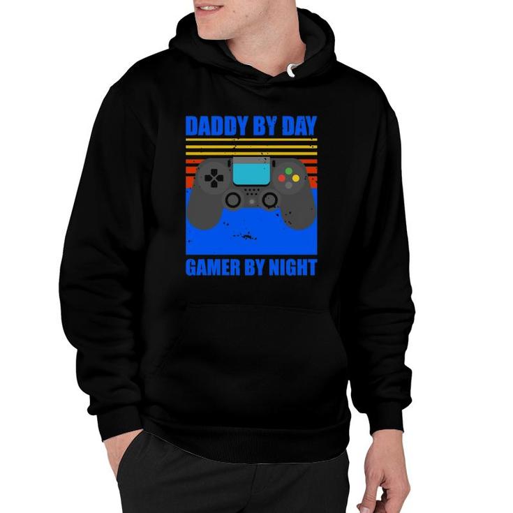 Funny Daddy By Day Gamer By Night Gaming Dad Gift  Hoodie