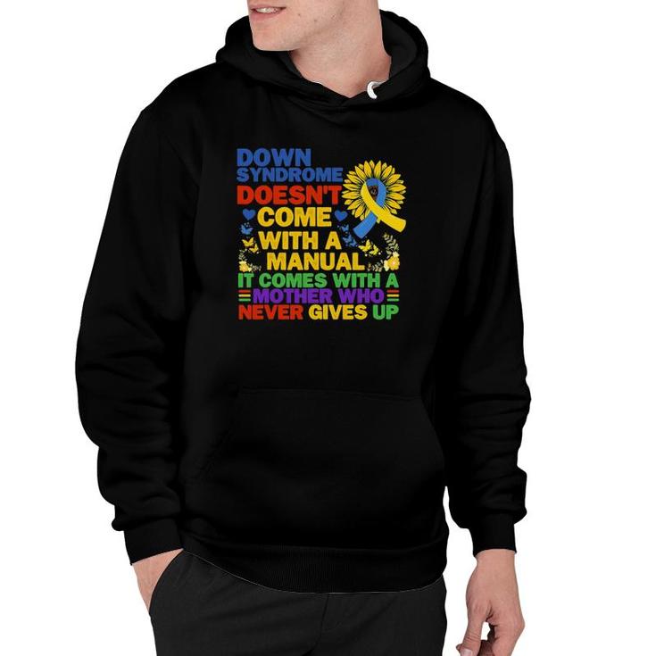 Funny Down Syndrome Yellow And Blue Ribbon Sunflower Hoodie
