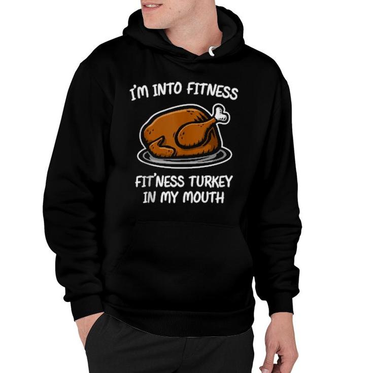Funny Fitness Gym Humorous Thanksgiving Christmas Turkey  Hoodie