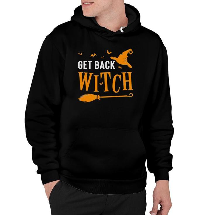 Funny Get Back Witch Husband Wife Couples Halloween Hoodie