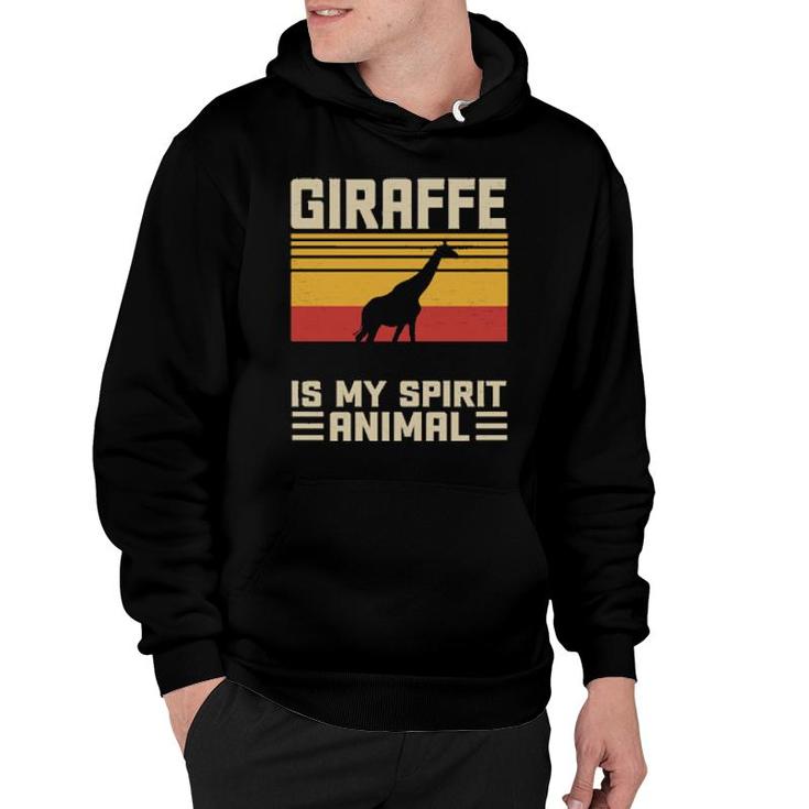 Funny Giraffe Is My Spirit Animal Vintage  Hoodie
