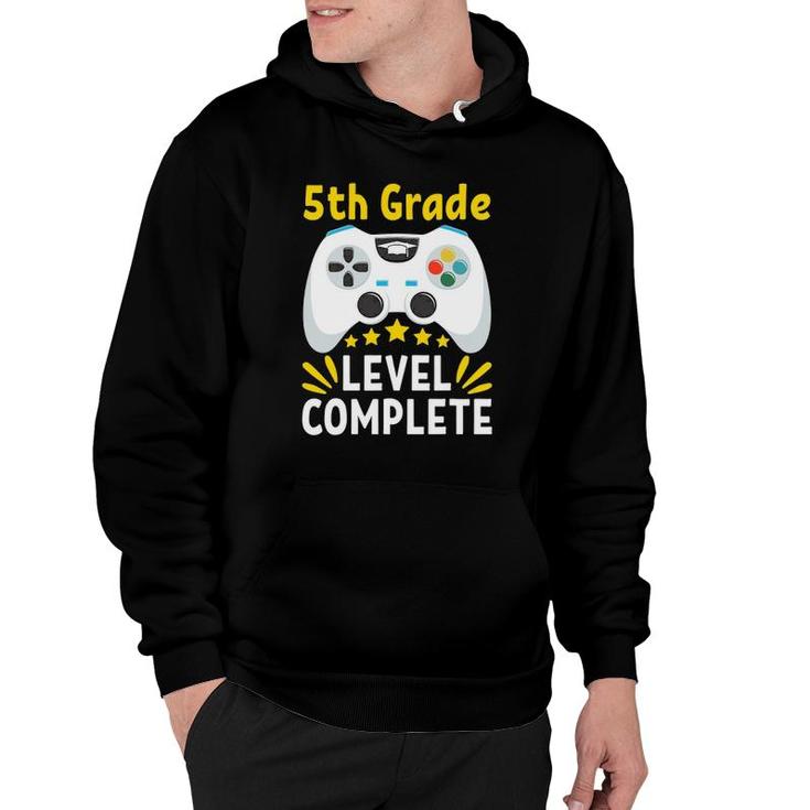 Funny I 5Th Grade Level Complete I 2021 Graduation I Gaming Hoodie