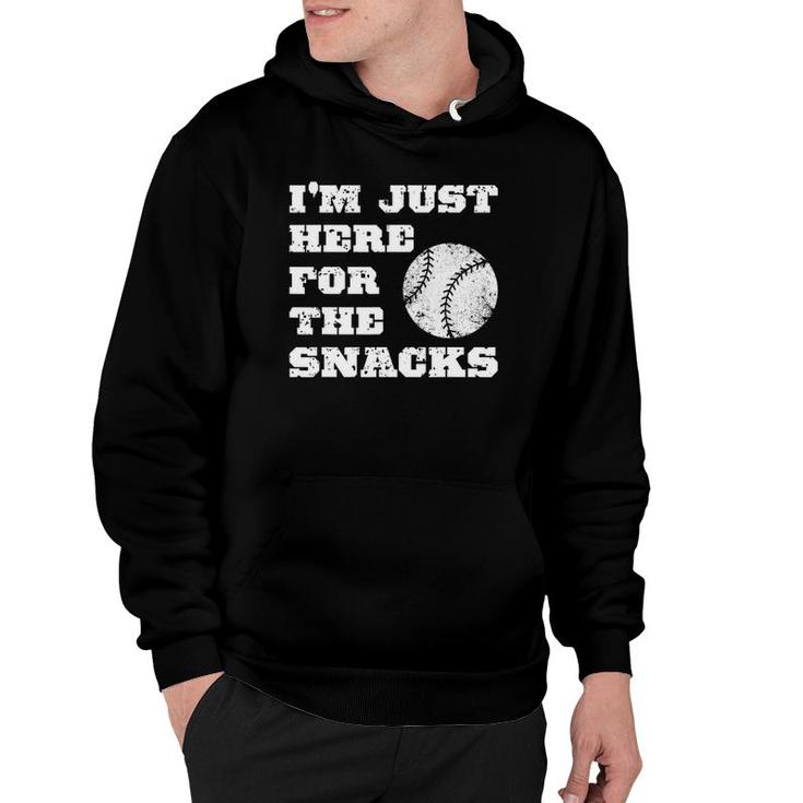 Funny I'm Just Here For The Snacks Baseball Vintage Style Hoodie