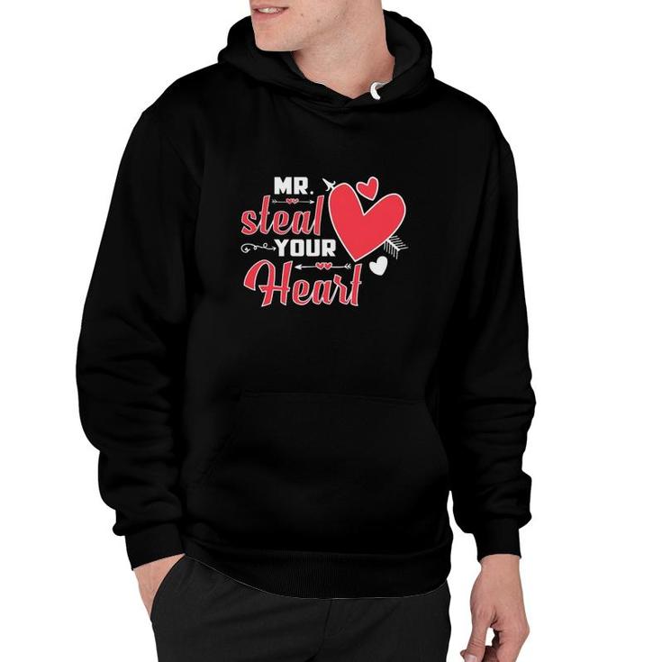 Funny Mr Steal Your Heart Gift Baby Toddler Boys Valentine's Day Hoodie
