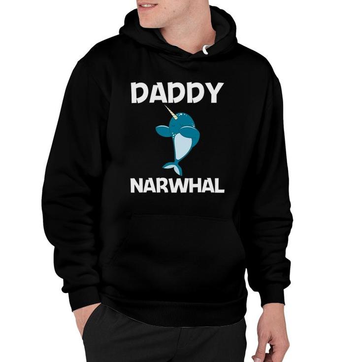 Funny Narwhal For Men Dad Narwhale Sea Unicorn Fish Whale Hoodie