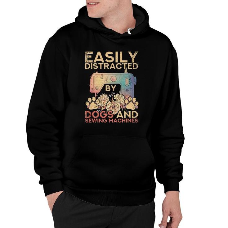 Funny Sewer Dog Lover Seamstress Sewing Machine Sewing Hoodie