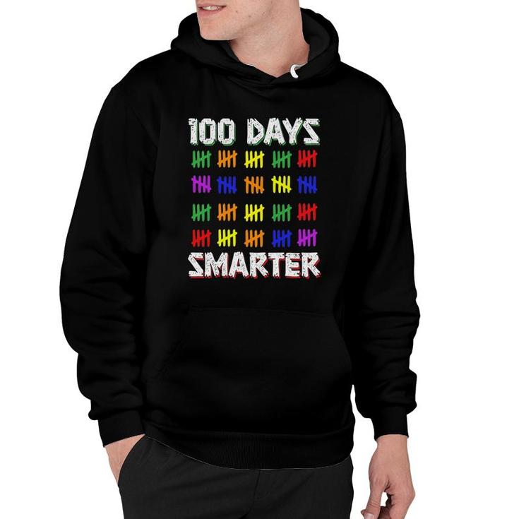 Funny Students Kids 100 Days Smarter 100 Days Of School Hoodie