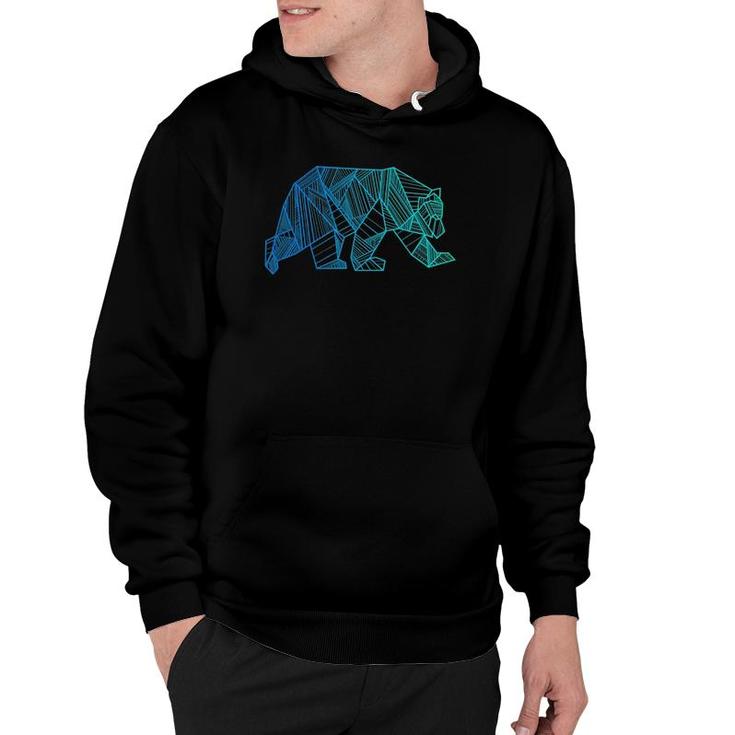 Geometric Bear Wild Alaska Mountain Animal Hipster Hoodie