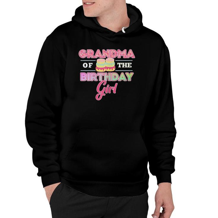 Grandma Of Birthday Girl Donut Lover Theme Grandmother Party Hoodie