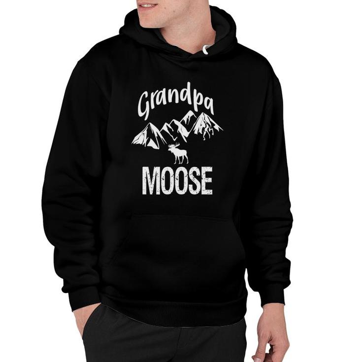 Grandpa Moose Grandfather Moose Woodland Animal Tee Hoodie