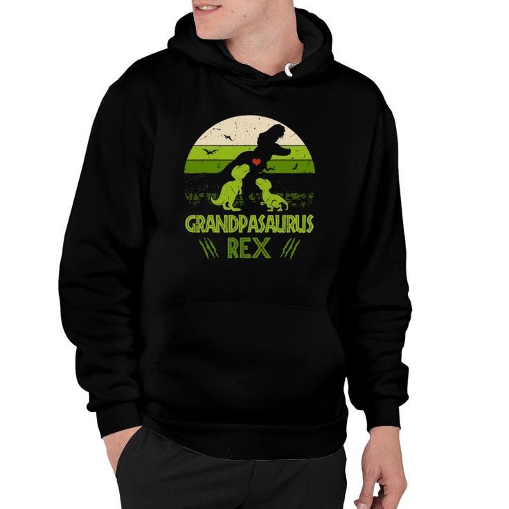 Grandpasaurus Rex 2 Kids Sunsetfor Father's Day Gift Hoodie