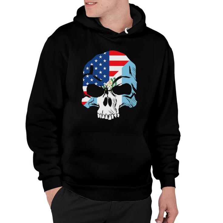 Guatemala Usa Flag Skull Gift Hoodie