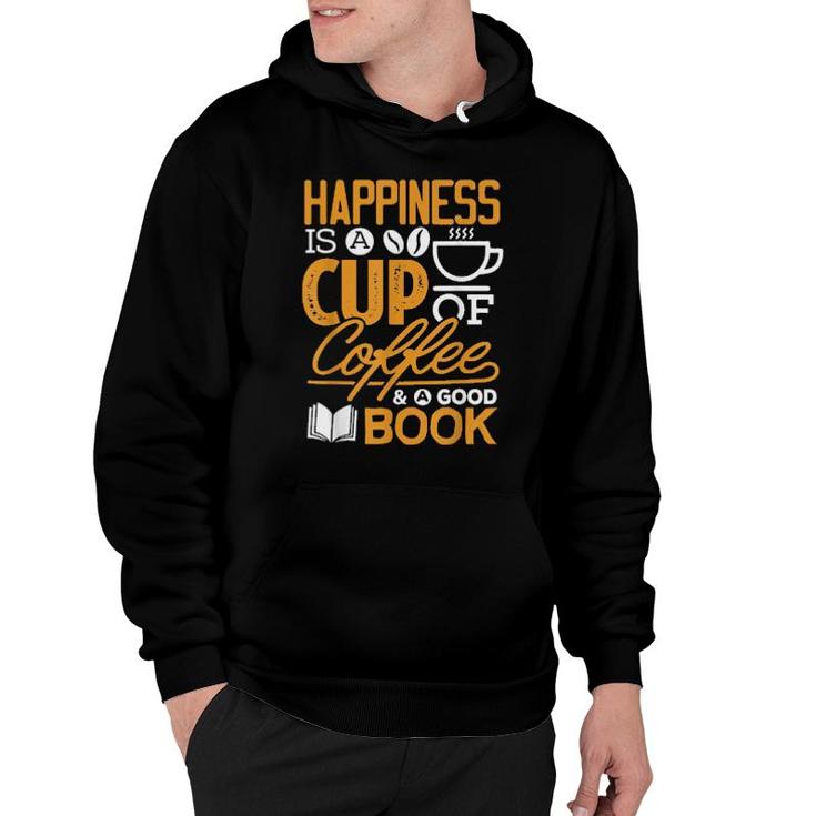 Happiness Is A Cup Of Coffee Books  Reading  Hoodie