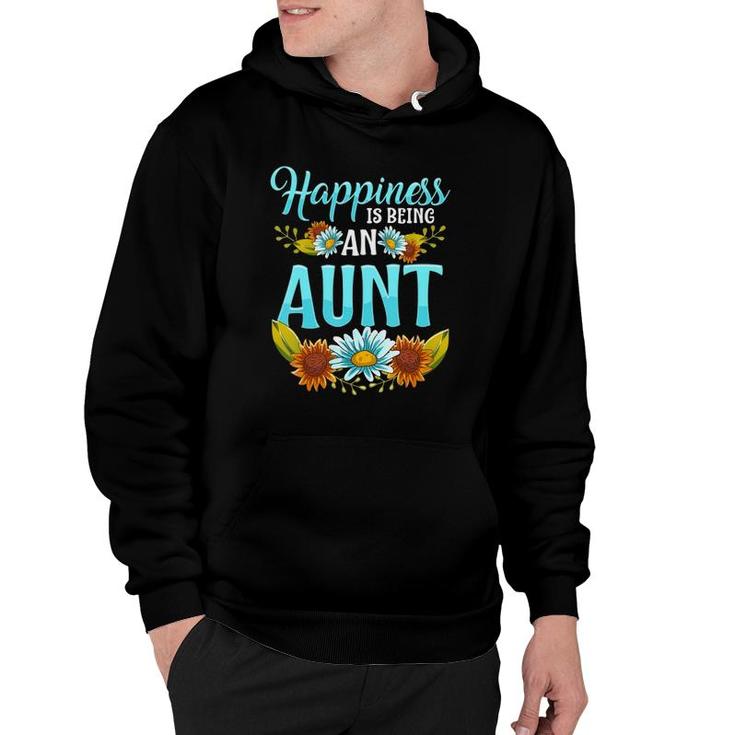 Happiness Is Being An Aunt Cute Floral Mothers Day Gifts Hoodie
