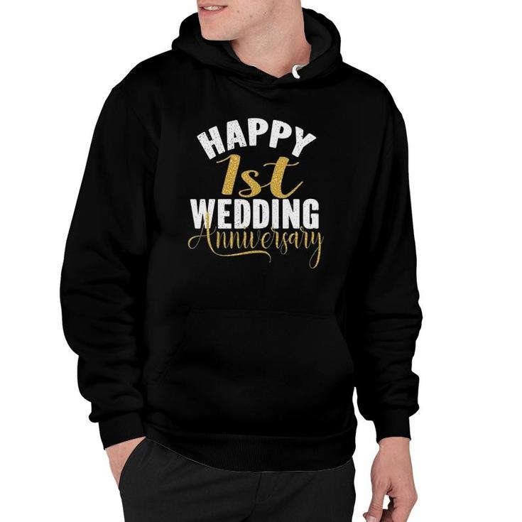 Happy 1St Wedding Anniversary Matching Gift For Couples Hoodie