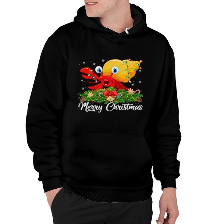 Hermit Crab Matching Santa Hat Hermit Crab Christmas Hoodie