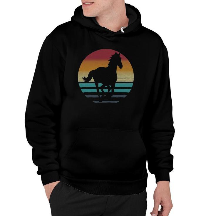 Horse Retro Wild And Free Western Cowboy Horse Hoodie