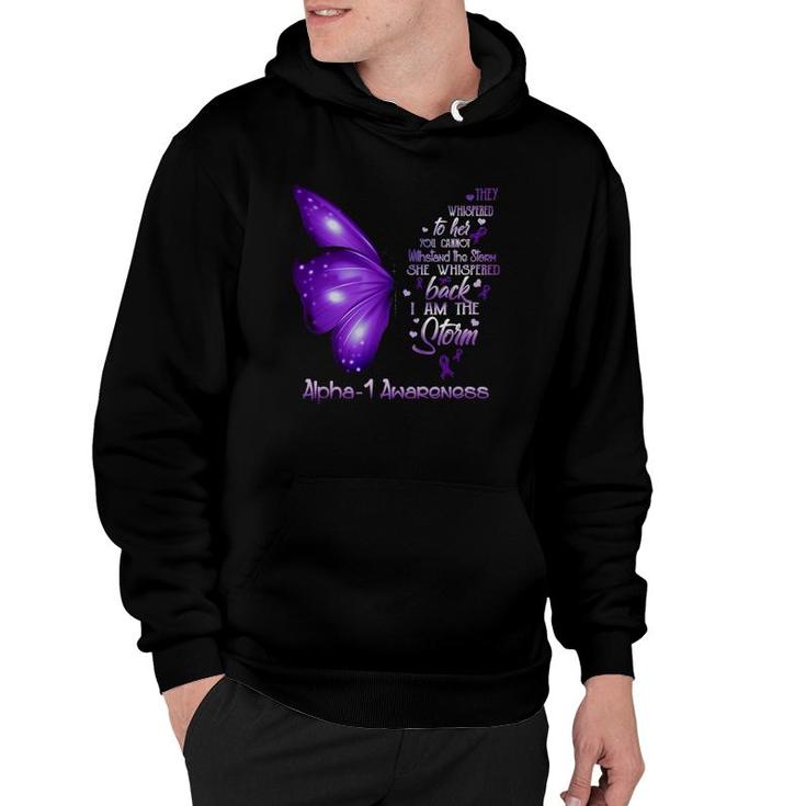 I Am The Storm Alpha-1 Awareness Butterfly Hoodie