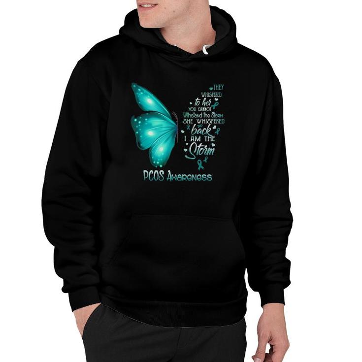 I Am The Storm Pcos Awareness Butterfly Hoodie