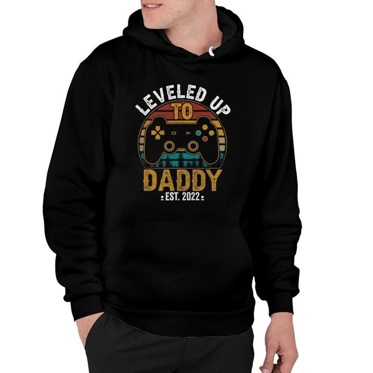 I Leveled Up To Daddy 2022 Funny Soon To Be Dad 2022 Gamer Hoodie