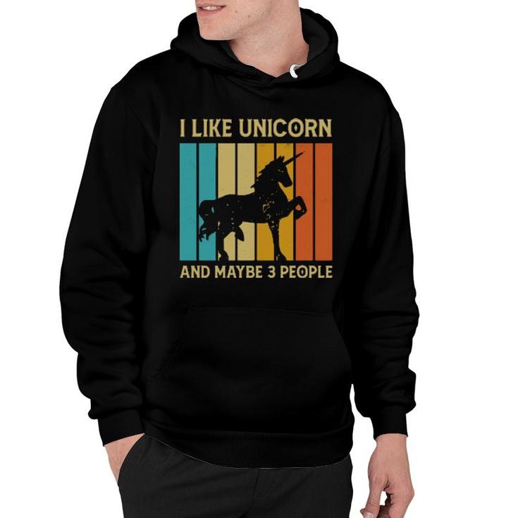 I Like Unicorn And Maybe 3 People, Retro Boys  Hoodie
