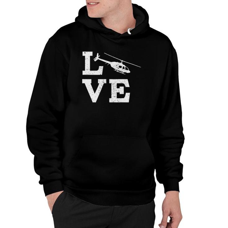 I Love Helicopters Funny Pilot Hoodie