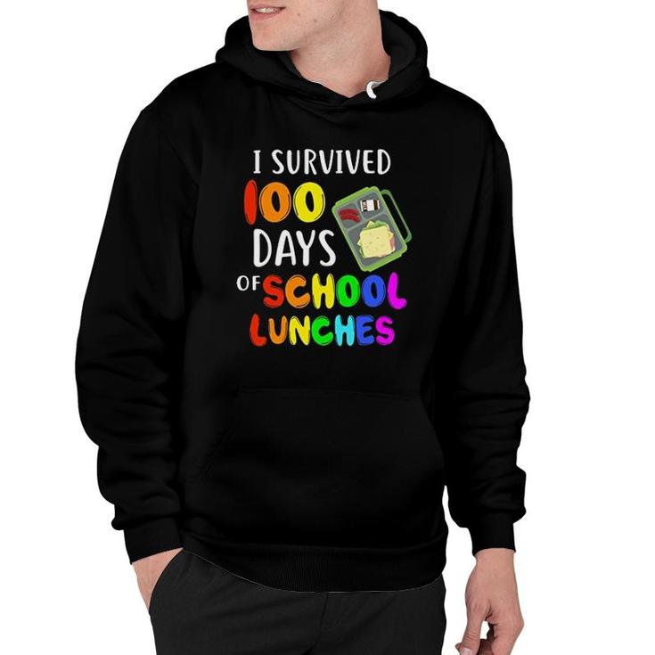 I Survived 100 Days Kindergarten School Lunches Hoodie