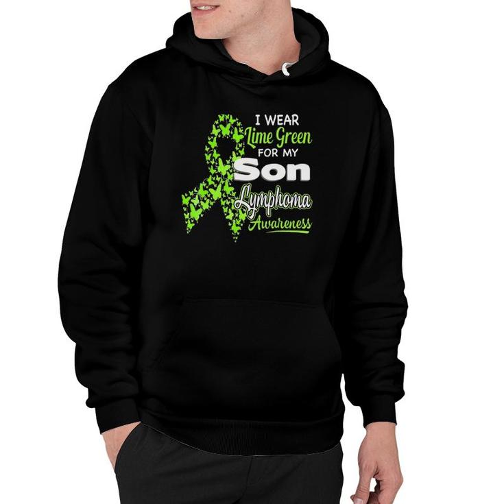 I Wear Lime Green For My Son Lymphoma Awareness Hoodie