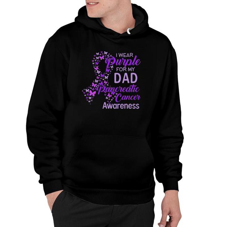 I Wear Purple For My Dad Pancreatic Cancer Hoodie