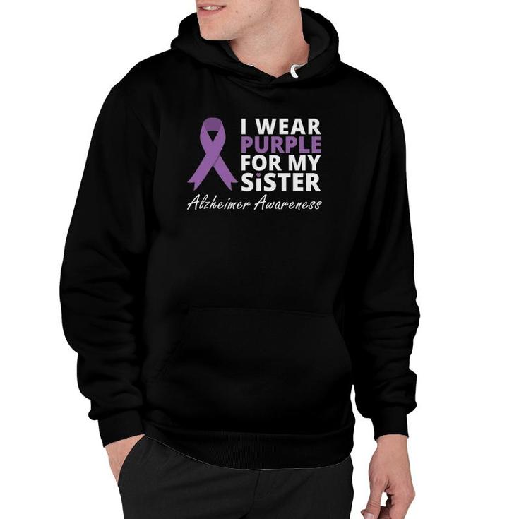 I Wear Purple For My Sister Ribbon Family Love Hoodie