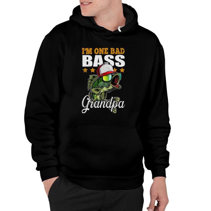 I'm One Bad Bass Grandpa Bass Fishing Father's Day Gift Hoodie