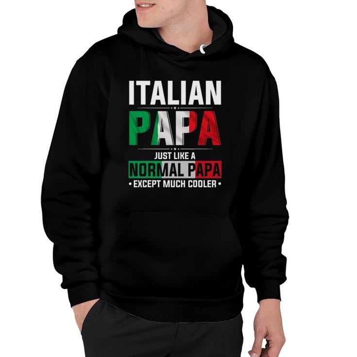 Italian Papa Happy Fathers Day Pride Italian Flag Proud Papa Hoodie