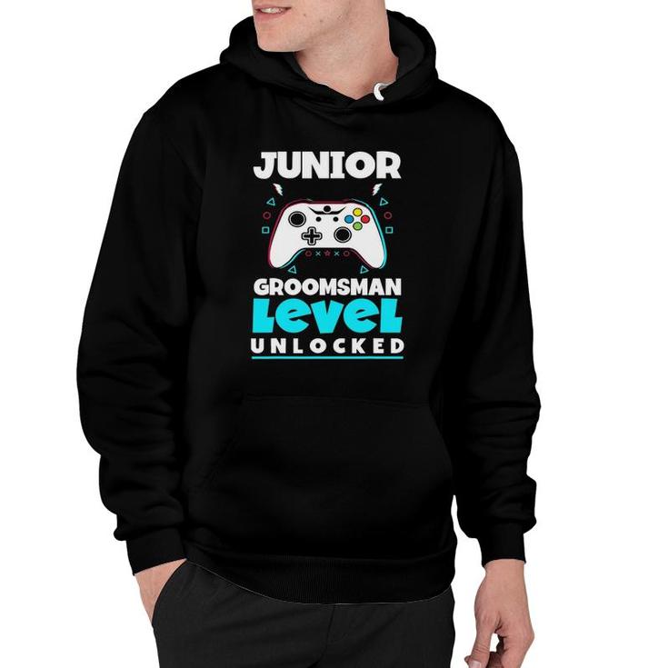 Junior Groomsman Level Unlocked Gaming Party Awesome Cute Hoodie Junior Groomsman Level Unlocked Gaming Party Awesome Cute Hoodie