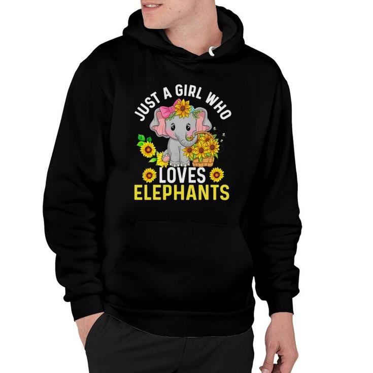 Just A Girl Who Loves Elephants And Sunflowers Lover Hoodie