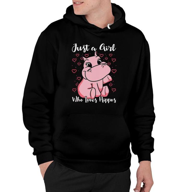 Just A Girl Who Loves Hippos Woman Cute  Hoodie