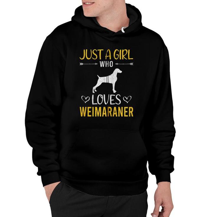 Just A Girl Who Loves Weimaraner Dog Lover Zip Hoodie