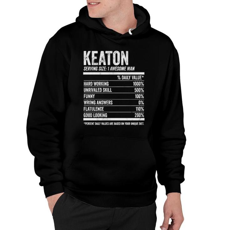 Keaton Nutrition Personalized Name  Name Facts  Hoodie