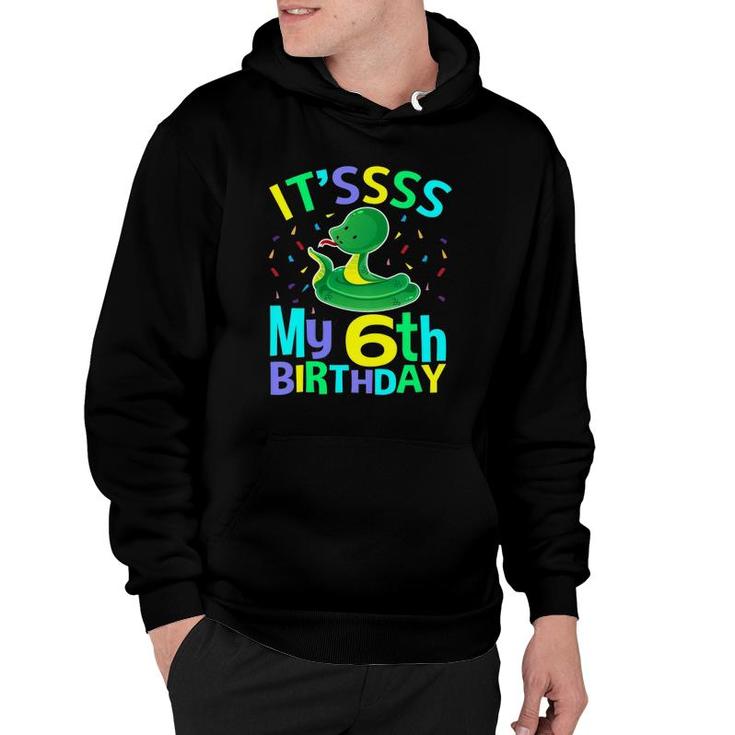 Kids 6Th Birthday Snake For 6 Years Old Boys Gifts I'm Six Hoodie