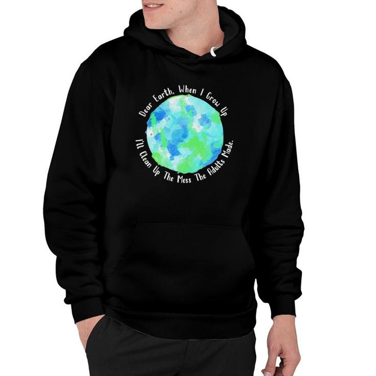 Kids Earth Message From Kid - Earth Day Hoodie
