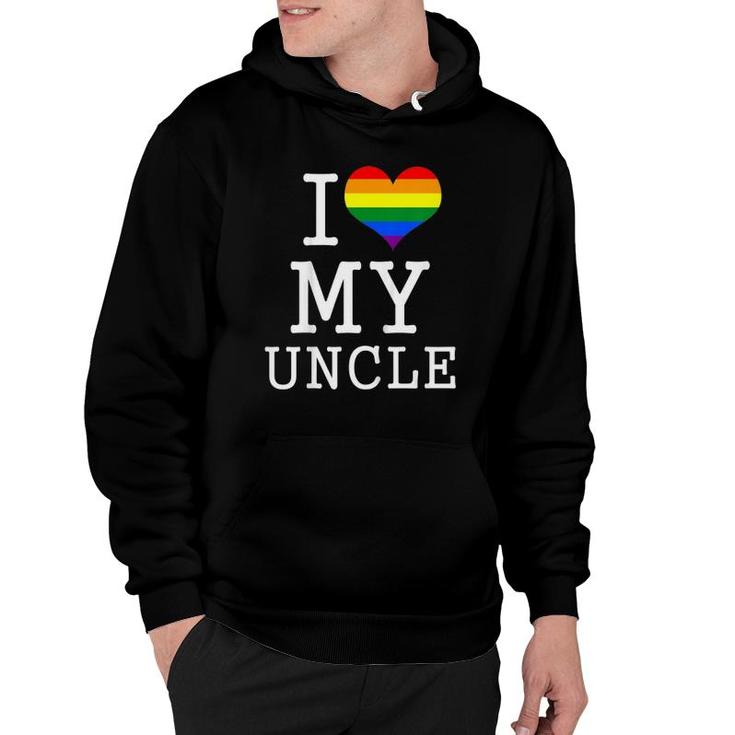 Kids Lgbt Flag Heart Cute Gift For Gay Uncle From Nephew Hoodie