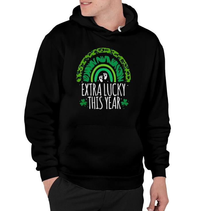 Leopard Rainbow St Patricks Day Pregnancy Announcement Gifts Hoodie